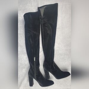 Authentic Suede‎ Marc Fisher Over the knee Black boots Women's Size 6 M